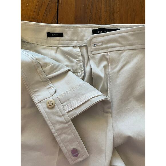 Talbots Women's 10 Petite Light Beige Curvy Dress Pants Stretch Cotton Spandex - Picture 4 of 9